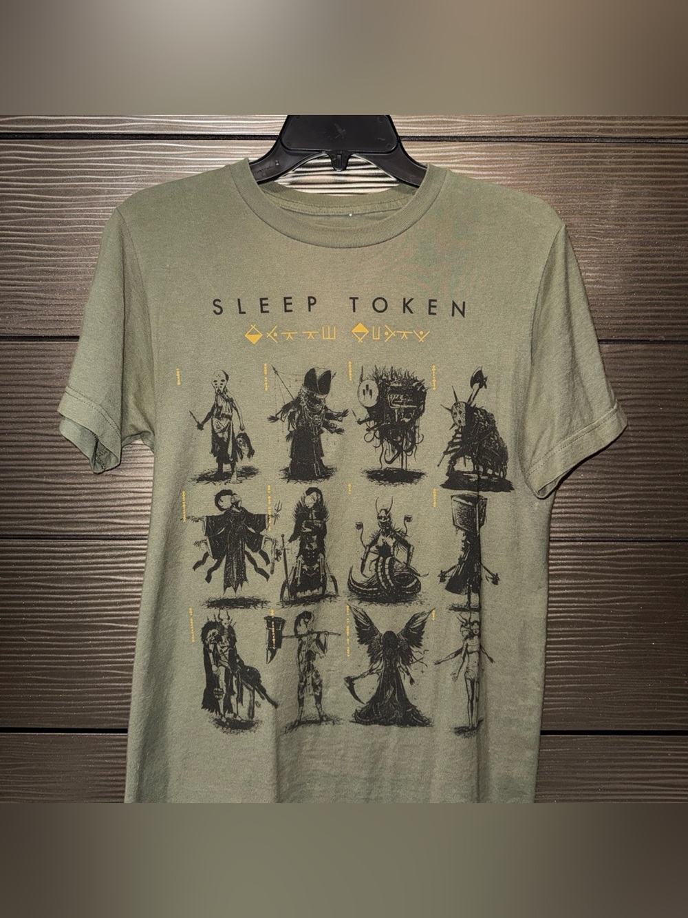 Sleep Token Graphic T‑Shirt in Olive Green